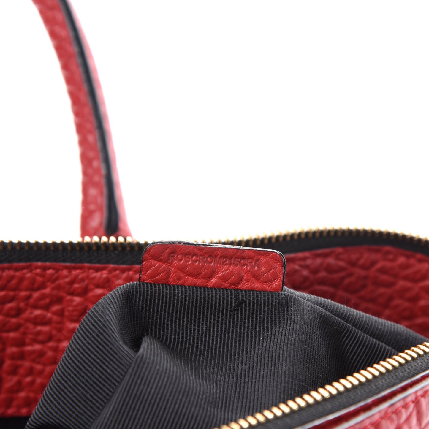 Heritage Grain Check Embossed Medium Dewsbury Tote Military Red