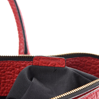 Burberry Heritage Grain Check Embossed Medium Dewsbury Tote Military Red 10 of 11