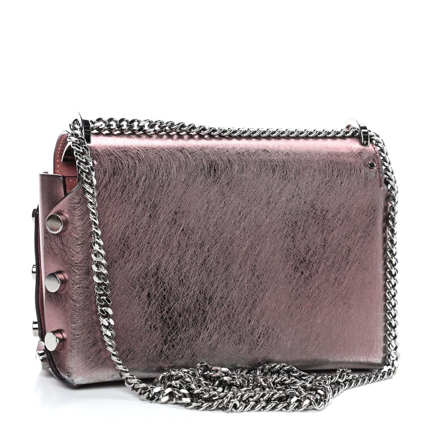 Metallic Calfskin Lockett Shoulder Bag Pink