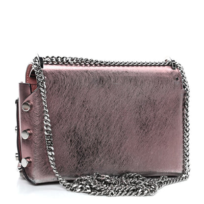 Jimmy Choo Metallic Calfskin Lockett Shoulder Bag Pink 2 of 4