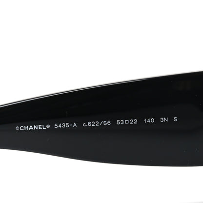Chanel Acetate Rectangle Sunglasses 5435-A Black 5 of 7