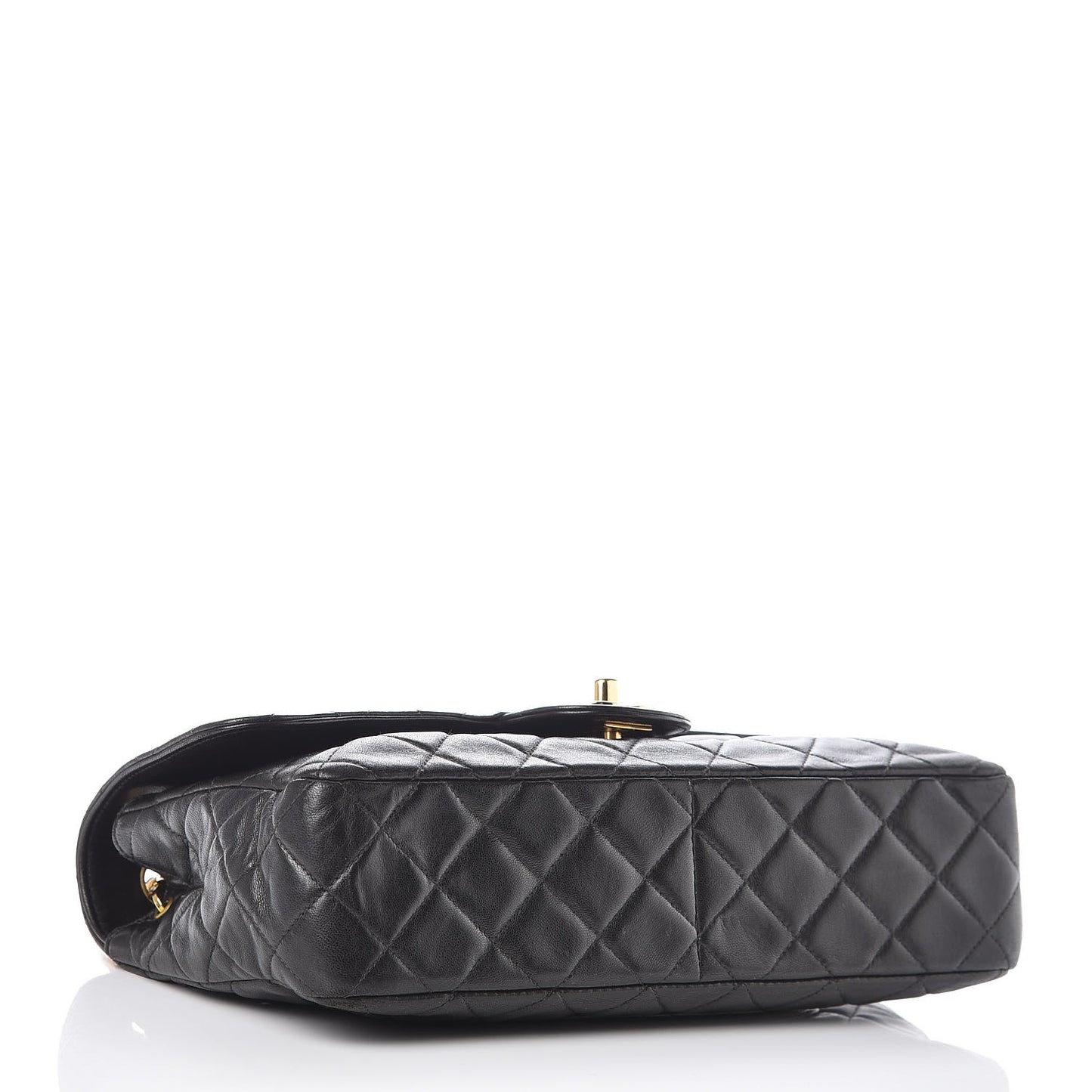 Lambskin Quilted Medium Single Flap Black