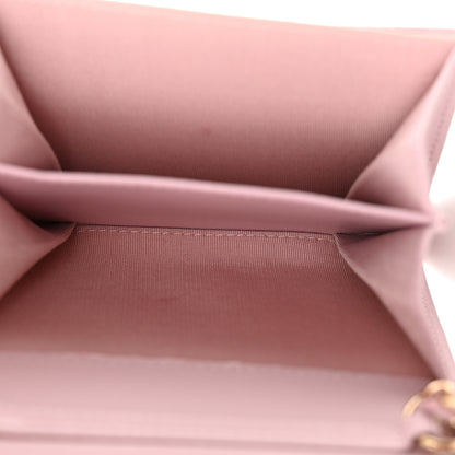 Chanel Caviar Quilted Coco Candy Card Holder On Chain Light Pink 5 of 12