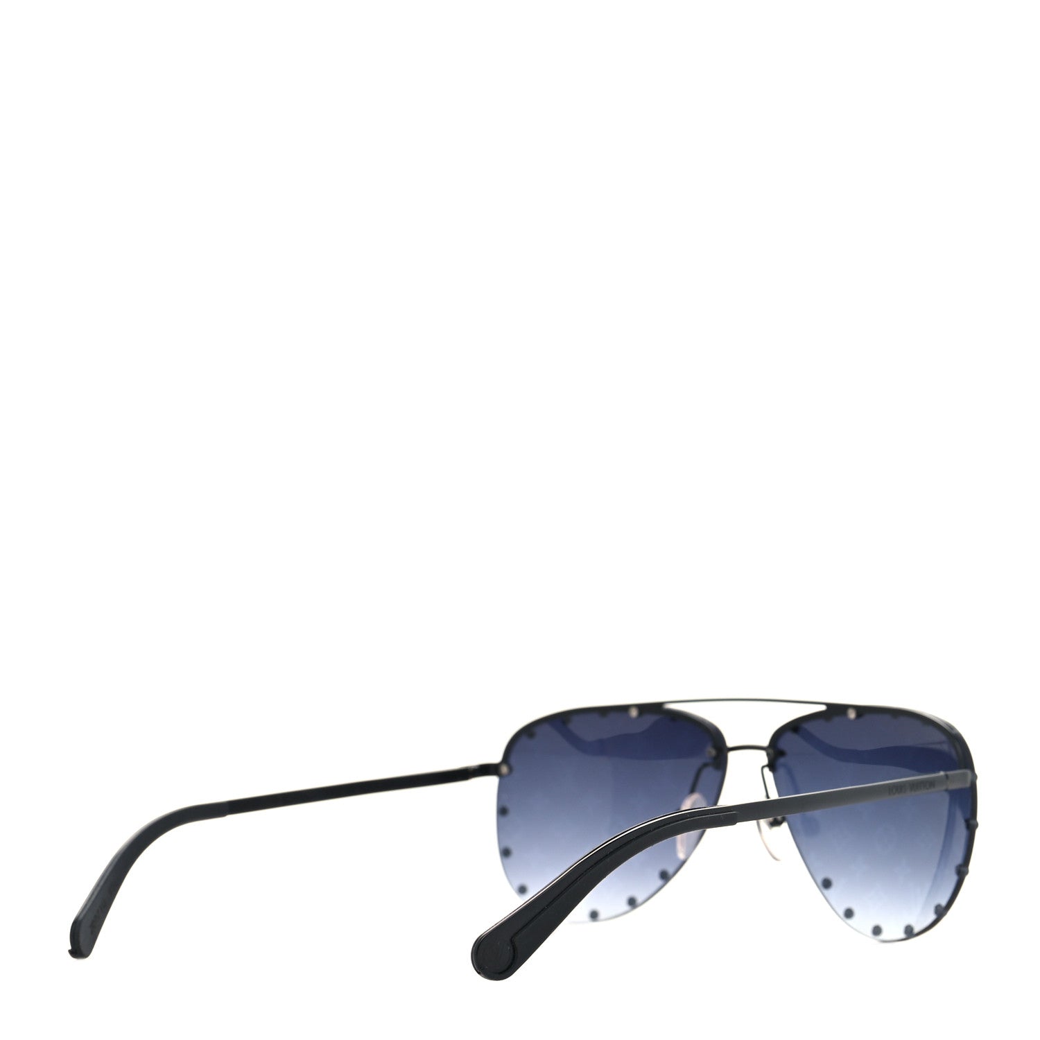 Louis Vuitton Monogram The Party Aviator Sunglasses Z0971U Black 4 of 9