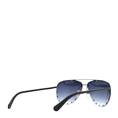 Louis Vuitton Monogram The Party Aviator Sunglasses Z0971U Black 4 of 9