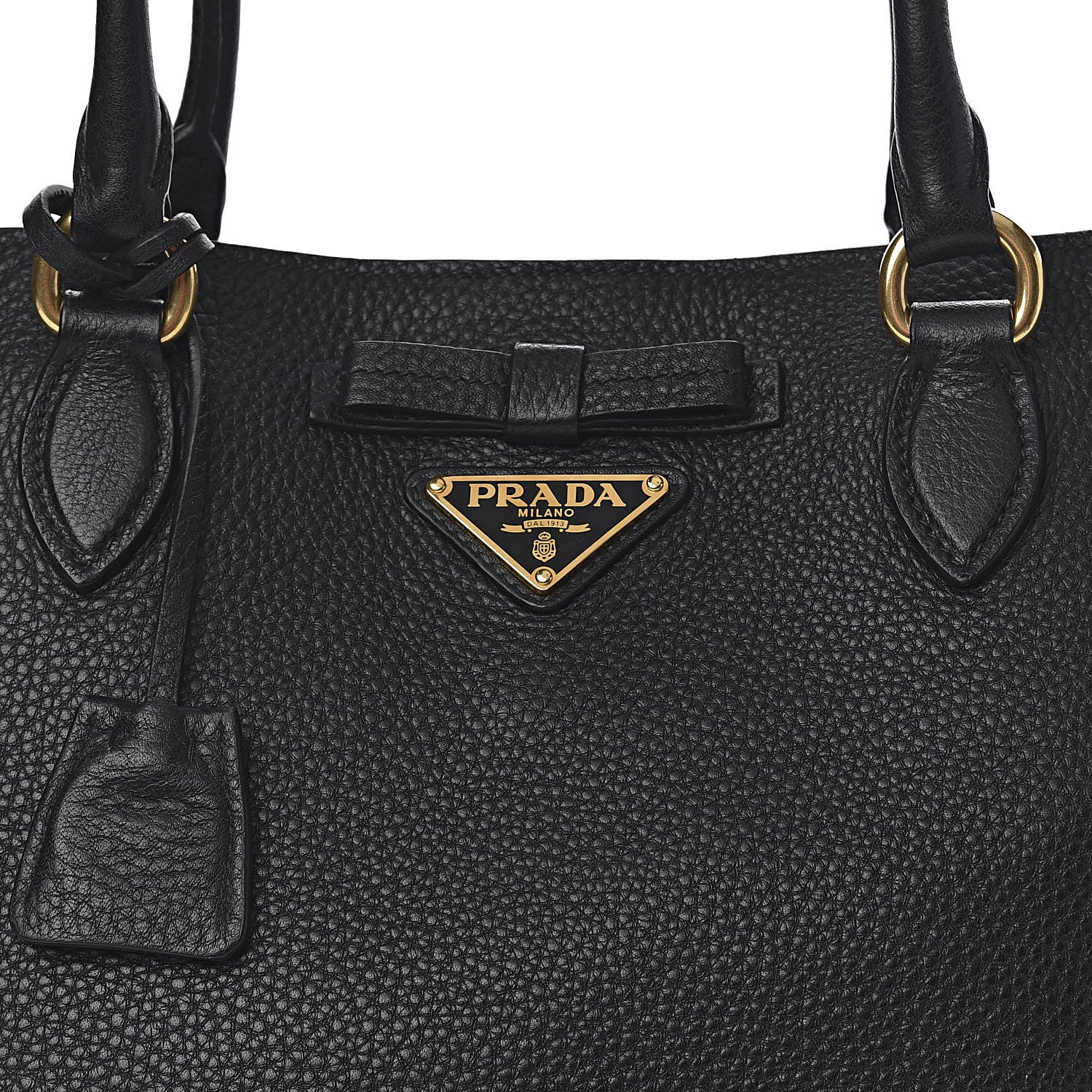 Prada Vitello Daino Shoulder Bag Black 10 of 10