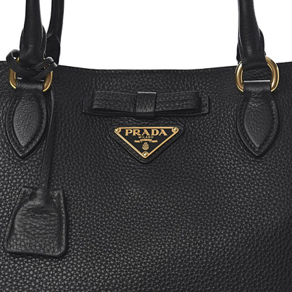 Prada Vitello Daino Shoulder Bag Black 10 of 10
