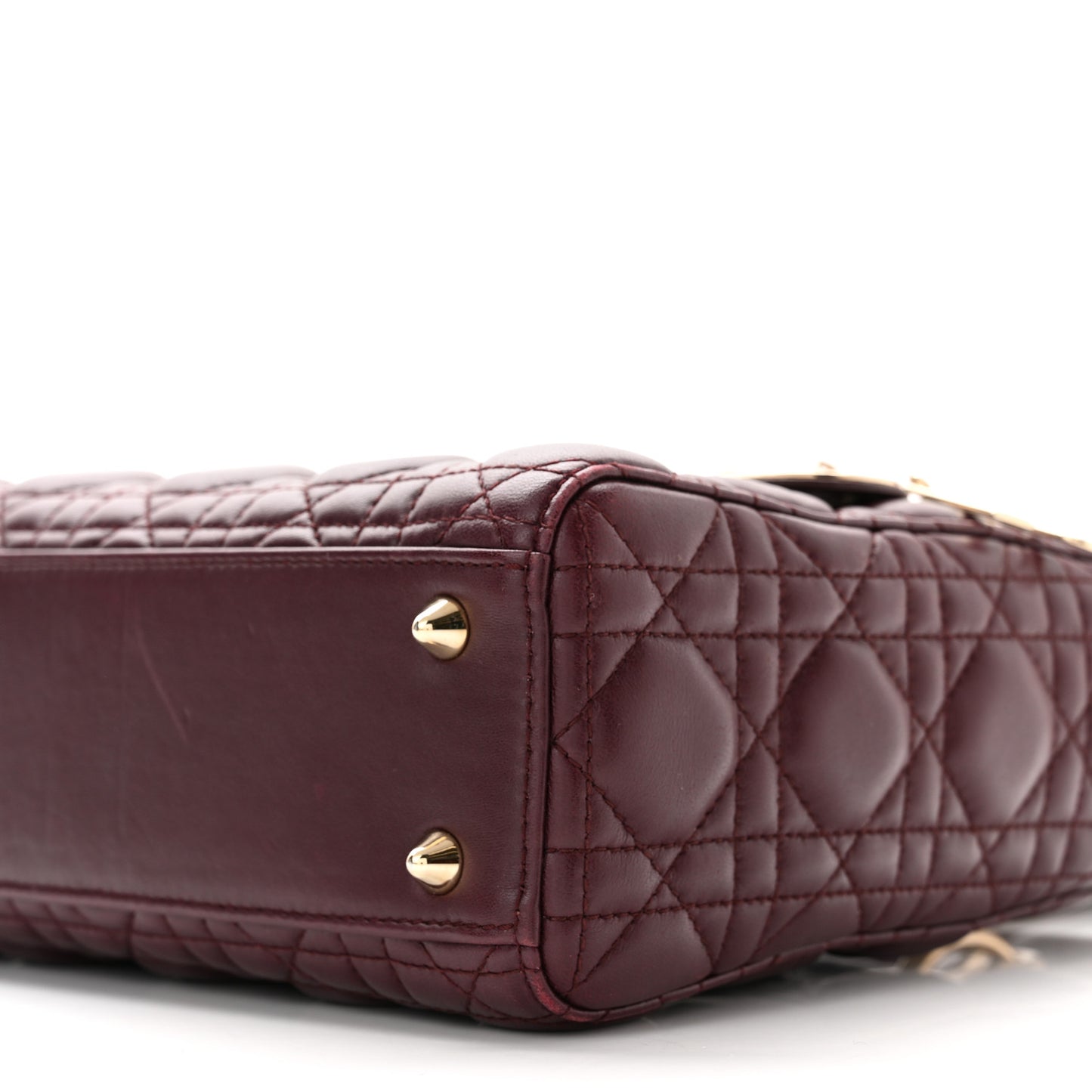 Lambskin Cannage Small Lucky Badges My Lady Dior Plum