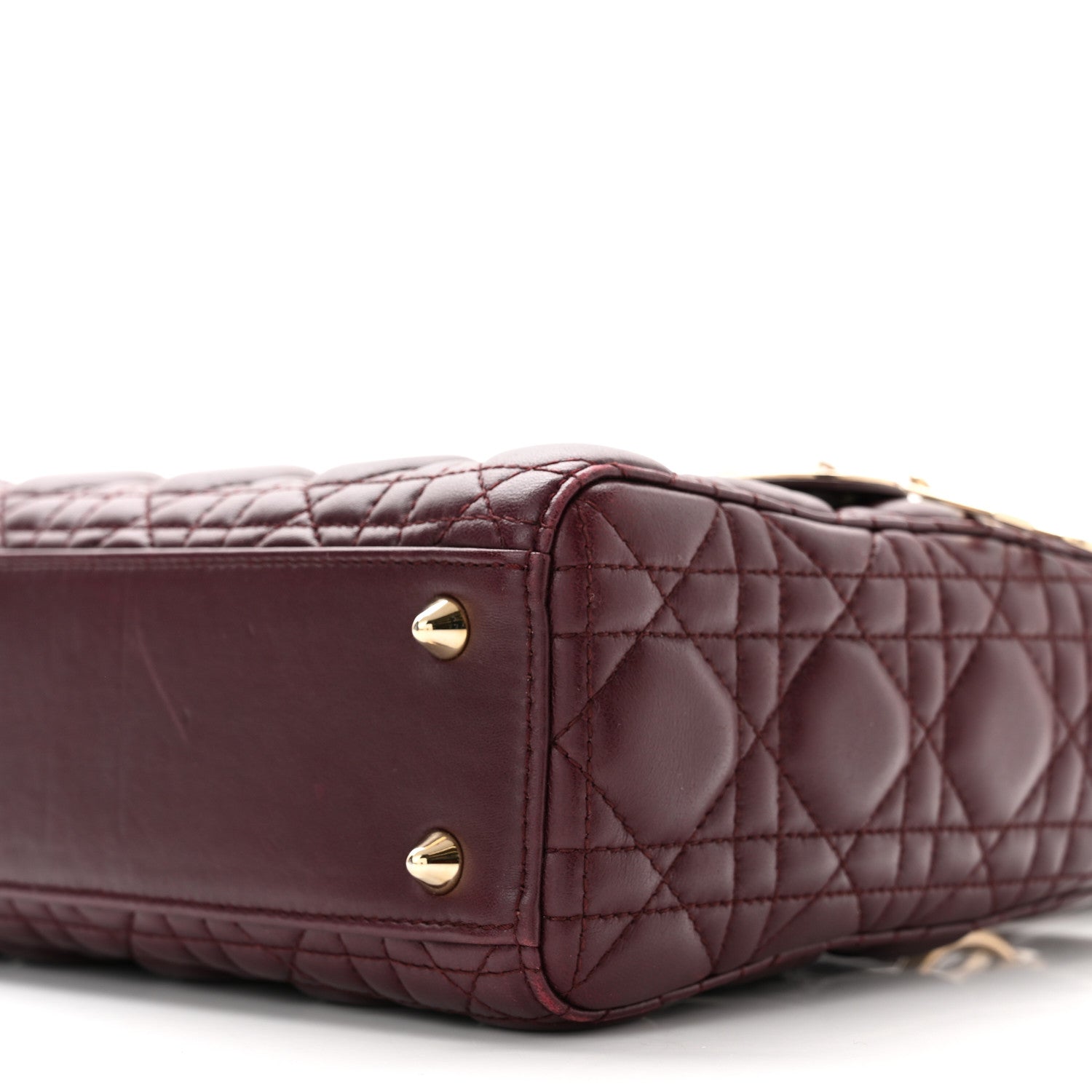 Christian Dior Lambskin Cannage Small Lucky Badges My Lady Dior Plum 9 of 9