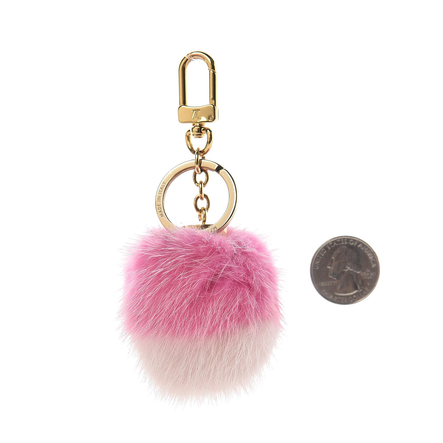 Louis Vuitton Mink Fluo Bubble Bag Charm Key Holder Pink 2 of 5