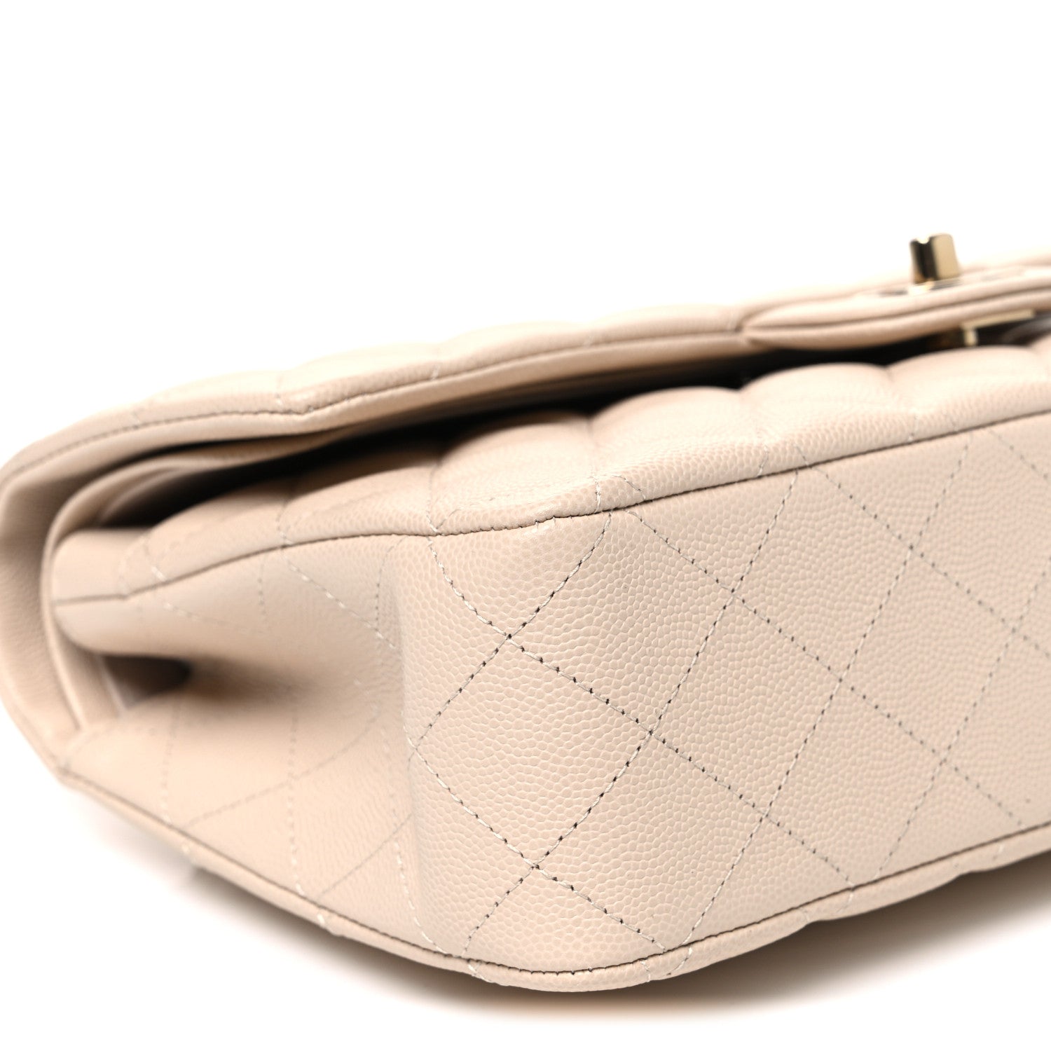 Chanel Caviar Quilted Medium Double Flap Ecru 8 of 9