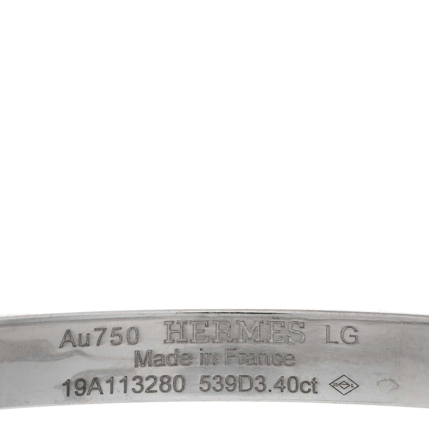 18K White Gold Diamond PM Kelly Full Pave Bracelet LG