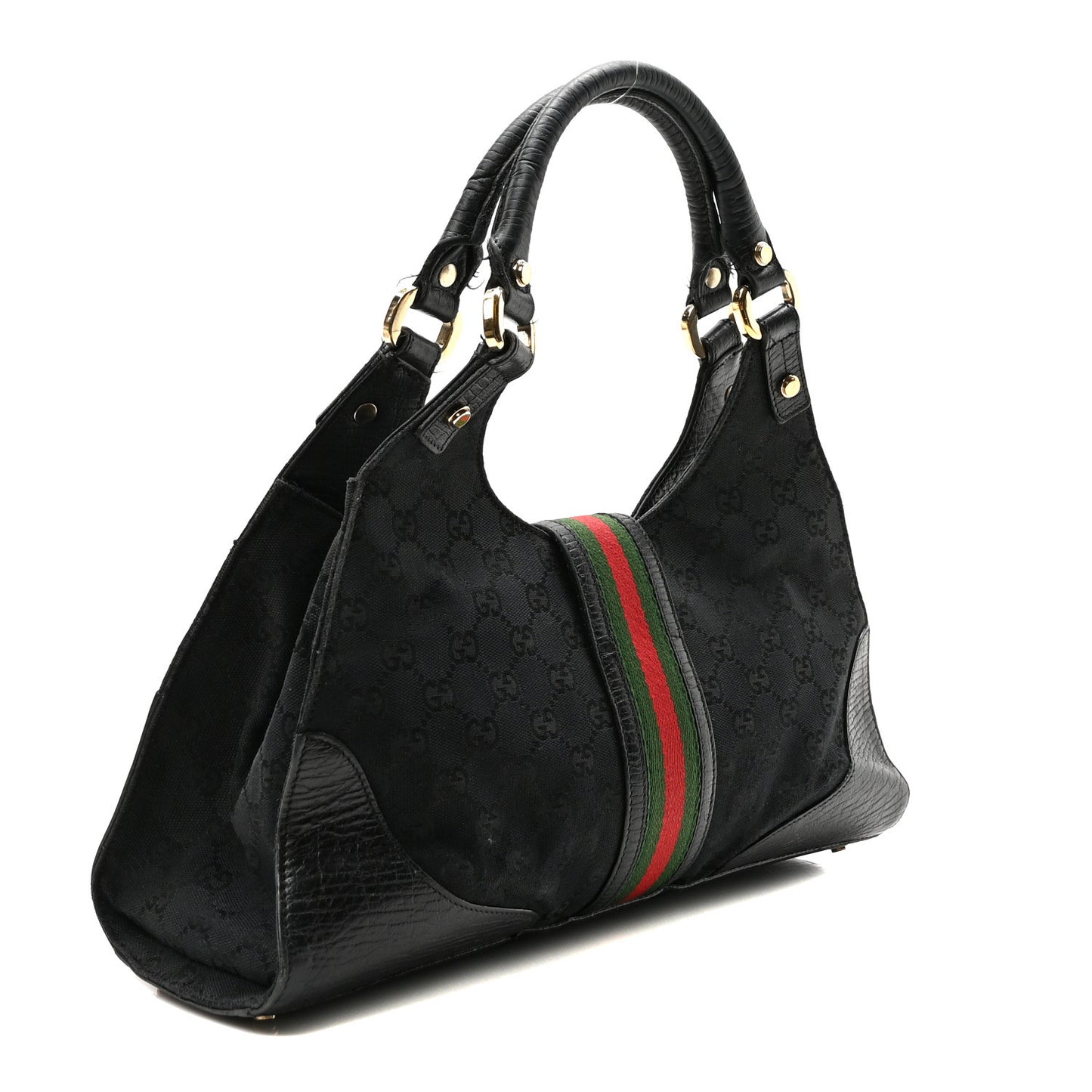 Monogram Web Junco Shoulder Bag Black
