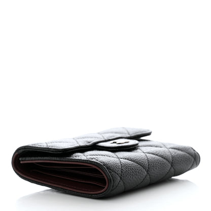 Chanel Caviar Quilted Compact Flap Wallet Black 4 of 9