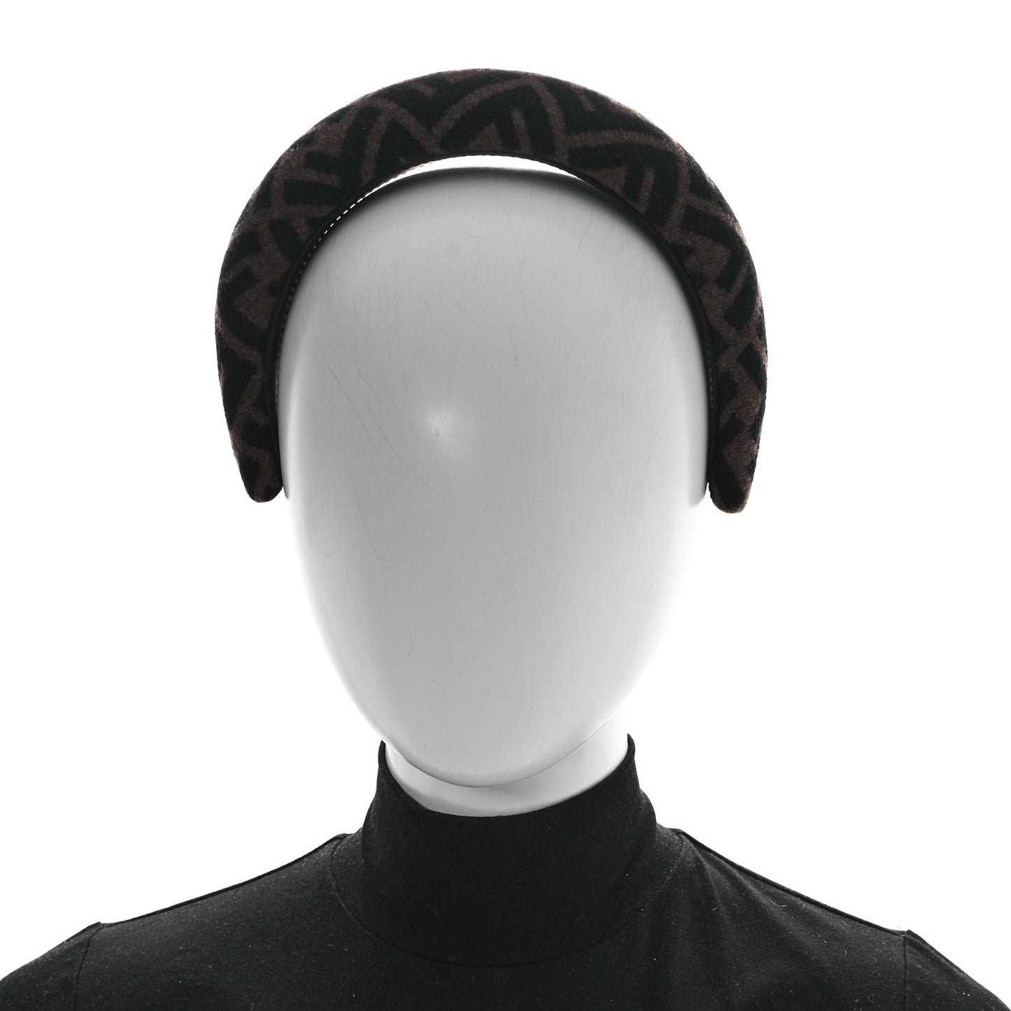 Wool Cashmere FF Logo Headband Tobacco