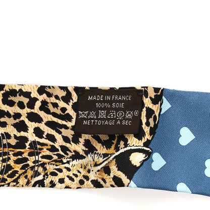 Hermes Silk Jungle Love Twilly Gris Bleuete Vert 2 of 4
