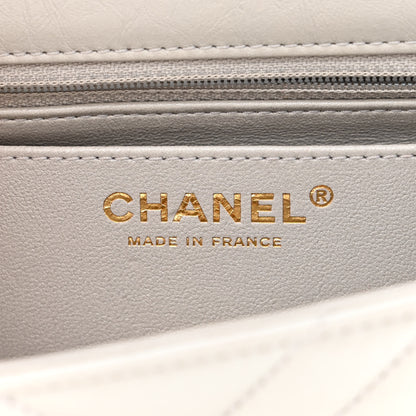 Chanel Aged Calfskin Chevron Quilted 2.55 Reissue Mini Flap Grey 6 of 10