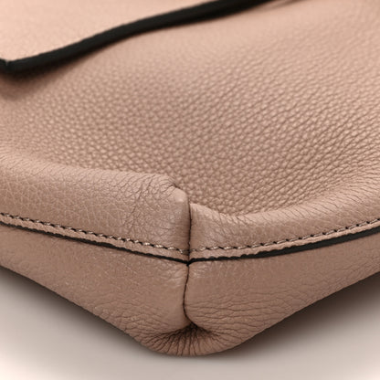 Valentino Garavani Pebbled Calfskin Medium VRing Chain Shoulder Bag Poudre 7 of 8