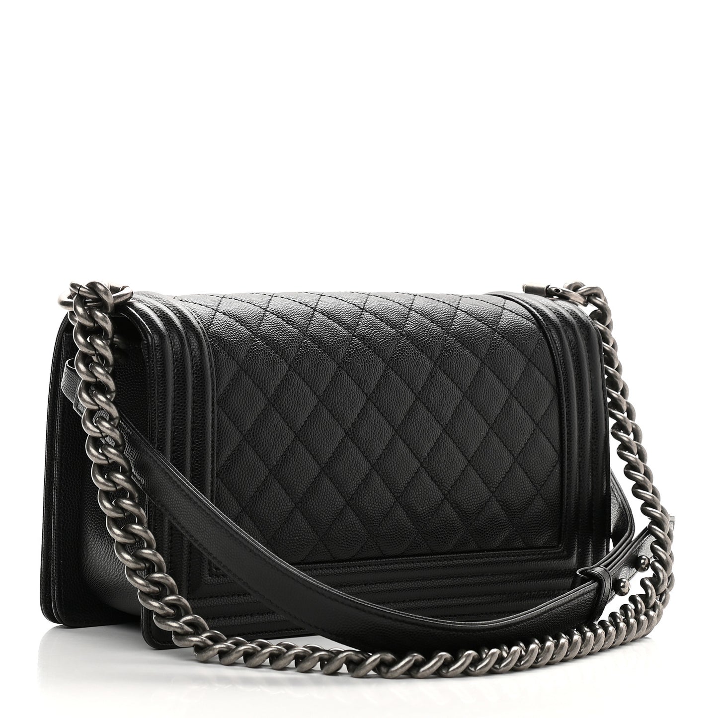 Caviar Quilted Medium Boy Flap Black