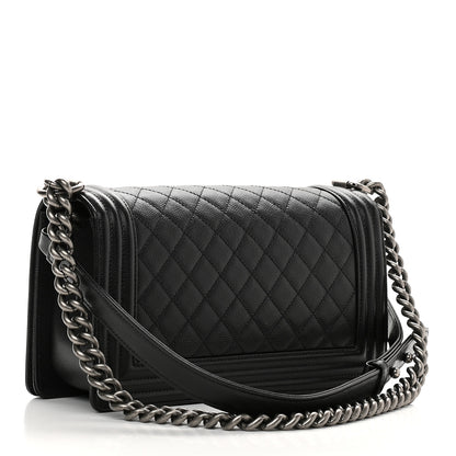 Chanel Caviar Quilted Medium Boy Flap Black 3 of 9