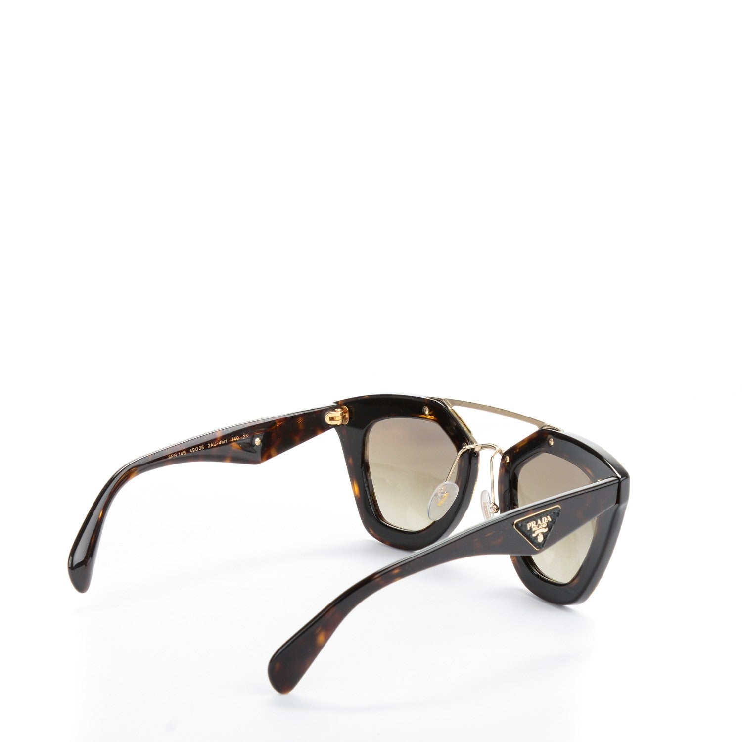 Prada Saffiano Cinema Sunglasses SPR 14S Havana 3 of 6