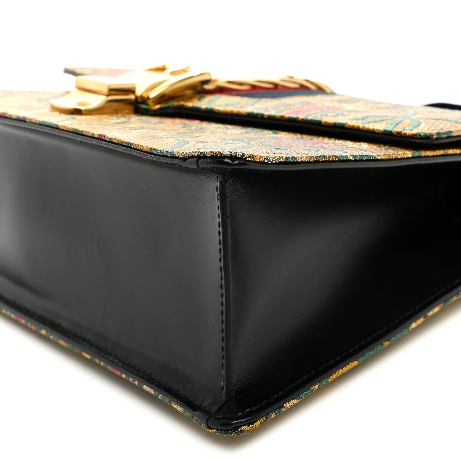 Gucci Iridescent Brocade Small Sylvie Shoulder Bag Gold 10 of 11