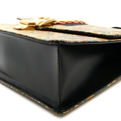 Gucci Iridescent Brocade Small Sylvie Shoulder Bag Gold 10 of 11