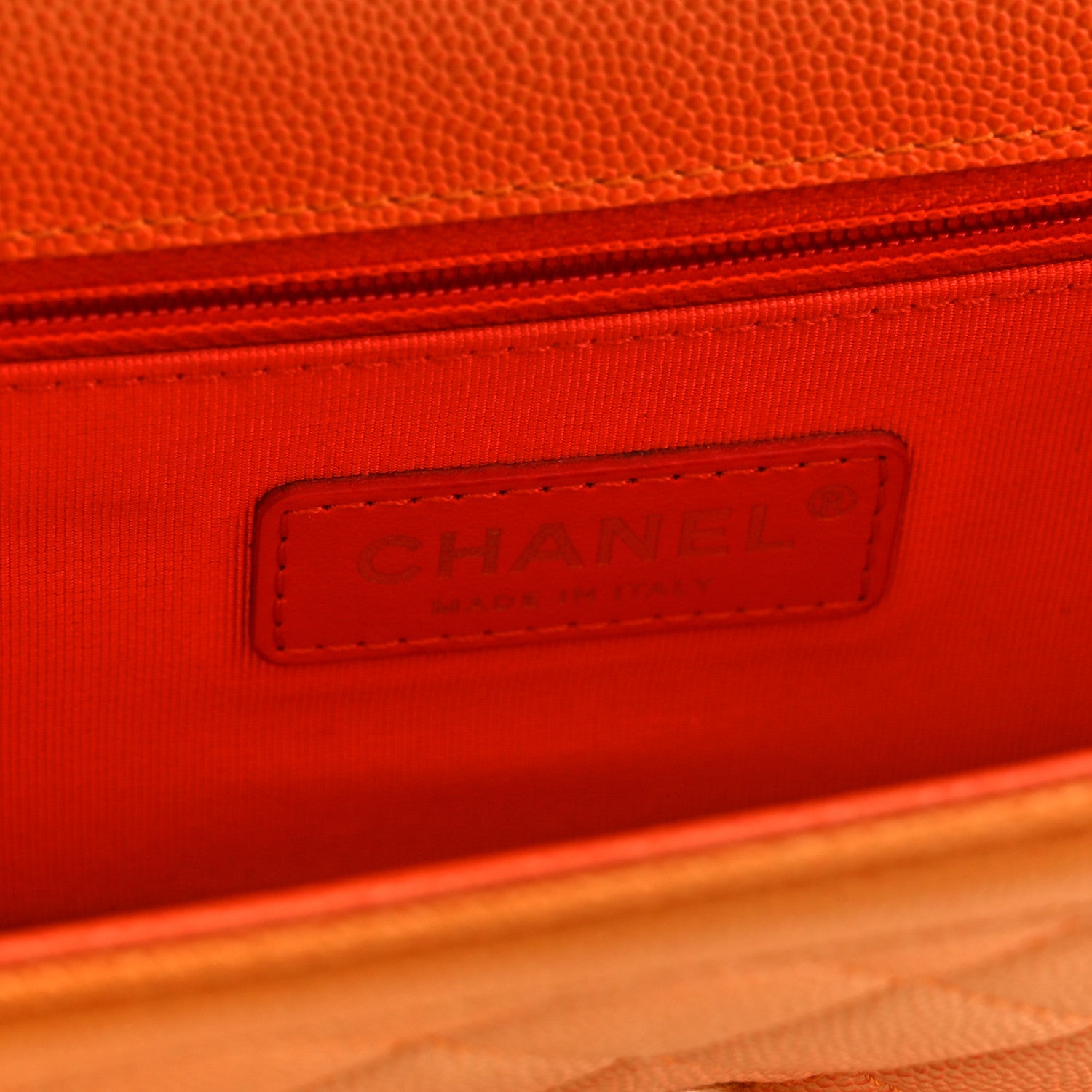 Chanel Caviar Quilted Small Sunset On The Sea Flap Orange 6 of 11