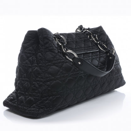 Christian Dior Nylon Cannage Medium Charming Lock Tote Black 3 of 7