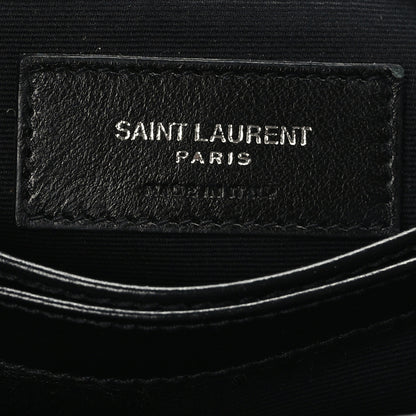 Saint Laurent Calfskin Y Quilted Monogram Toy Loulou Crossbody Bag Black 7 of 10