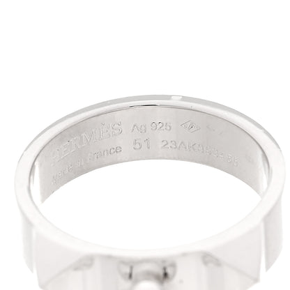Hermes Sterling Silver PM Collier De Chien Ring 51 5.75 4 of 4