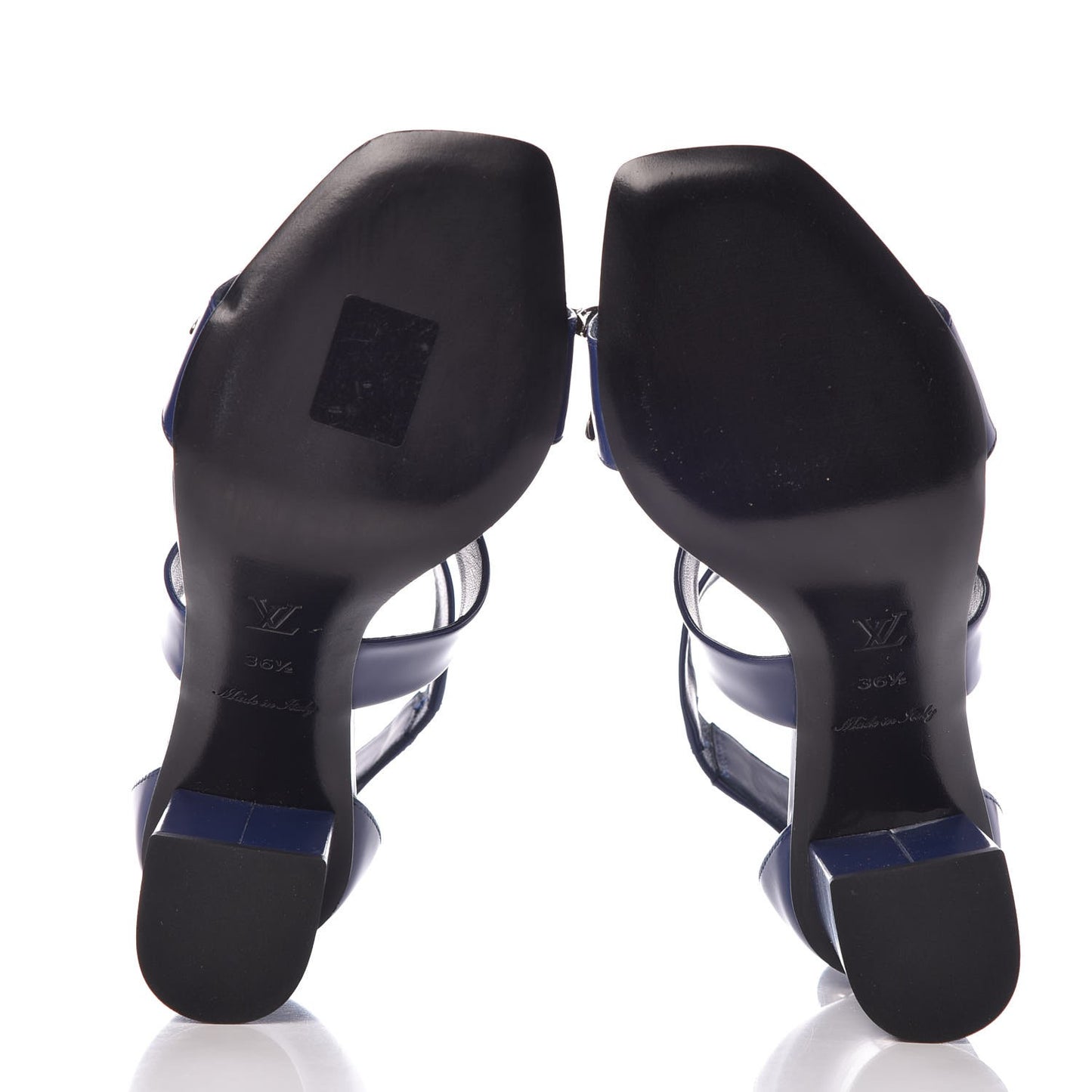 Calfskin Westbound Sandal 36.5 Blue Nuit