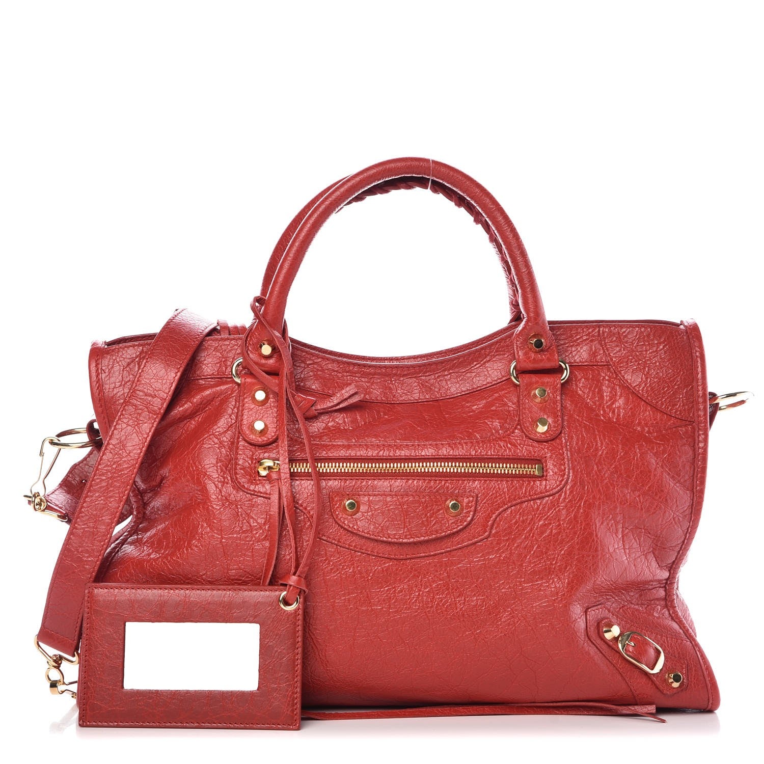 Balenciaga Agneau Classic Gold Hardware City Rouge Groseille 1 of 8