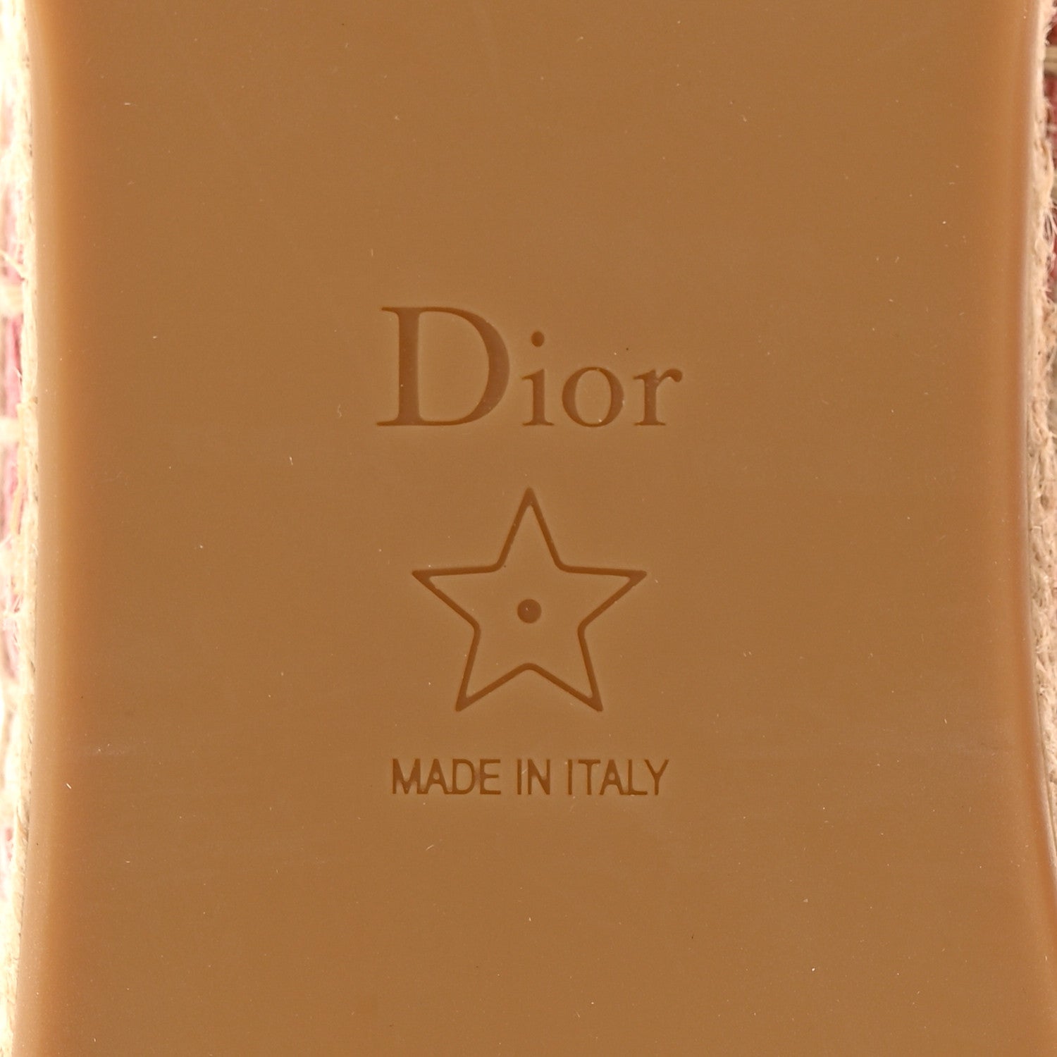 Christian Dior Cotton D-Stripes Embroidered Granville 15mm Espadrilles 40.5 Deep Nude 7 of 9
