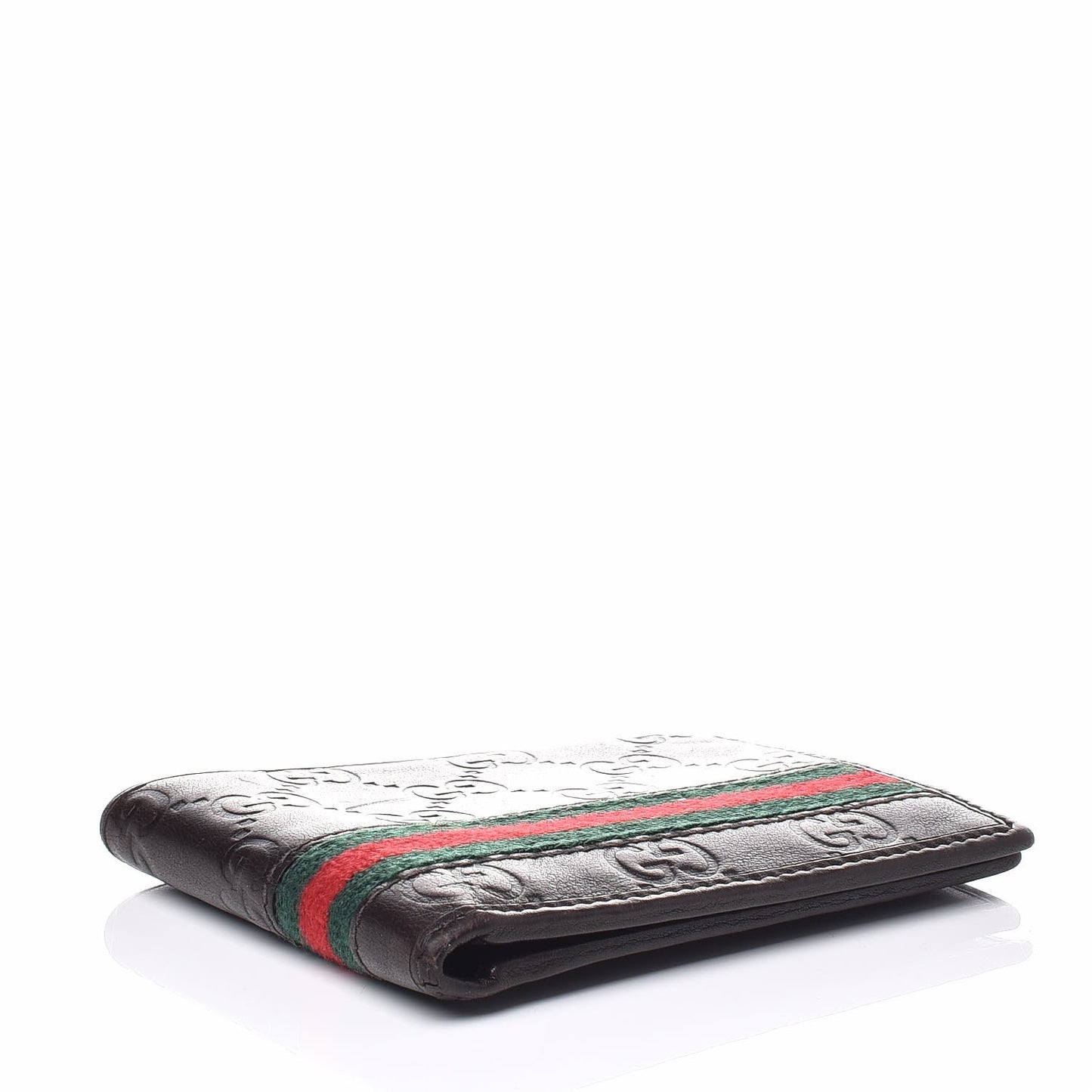 Guccissima Web Bi-Fold Wallet Brown