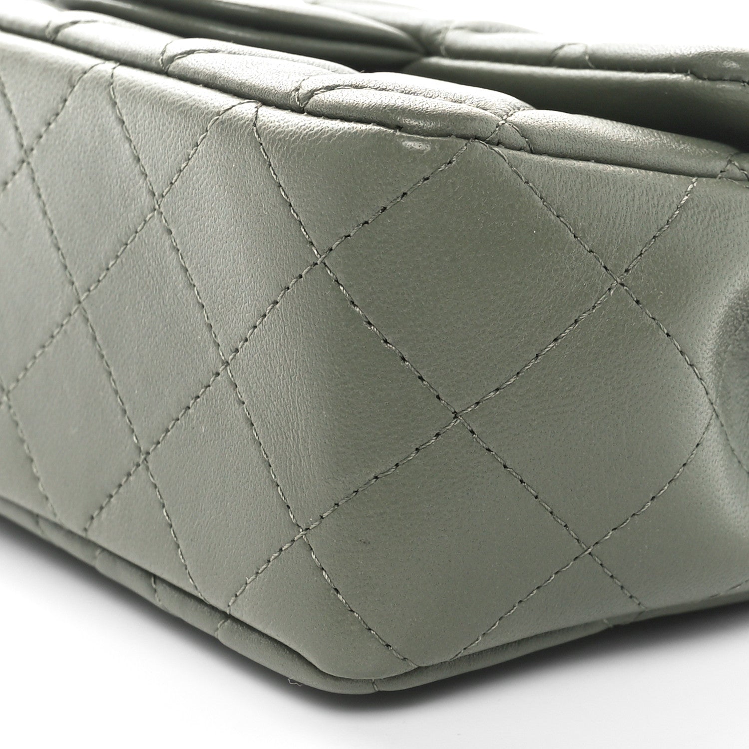 Chanel Lambskin Quilted Mini Rectangular Flap Green 10 of 10
