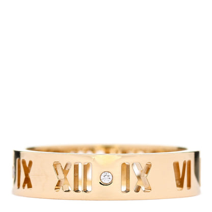 Tiffany 18K Yellow Gold Diamond Wide Atlas Pierced Ring 57 8 3 of 5