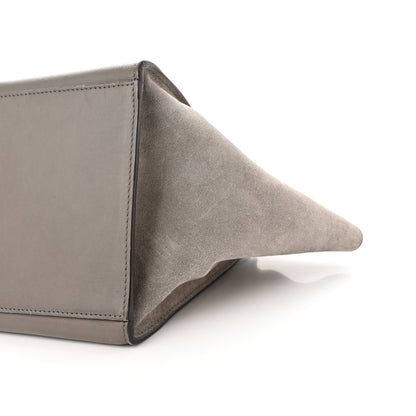 Celine Crocodile Embossed Nubuck Medium Trapeze Grey 10 of 14