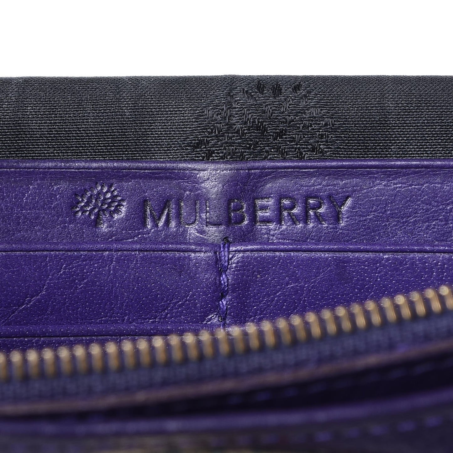 Grainy Calfskin Bayswater Wallet Grape
