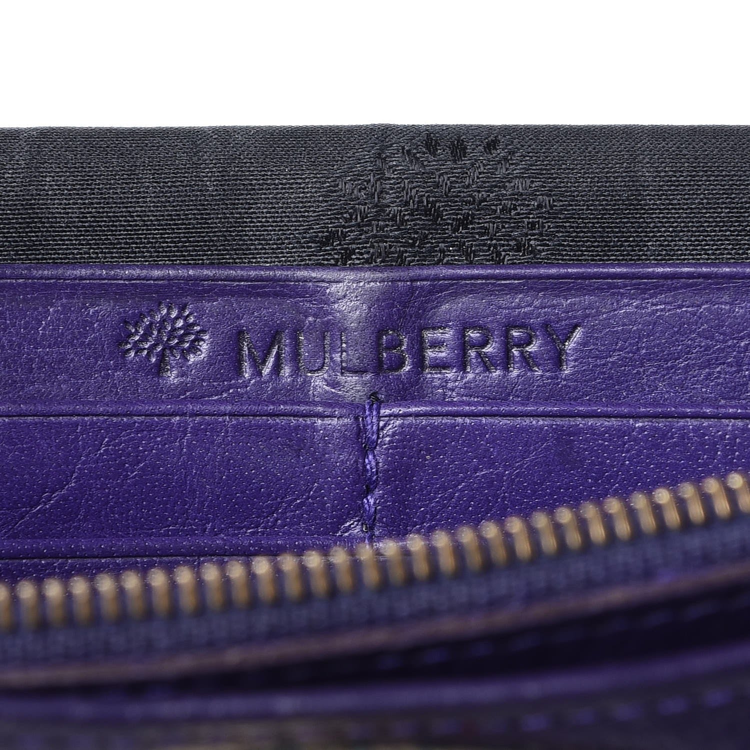 Mulberry Grainy Calfskin Bayswater Wallet Grape 6 of 11