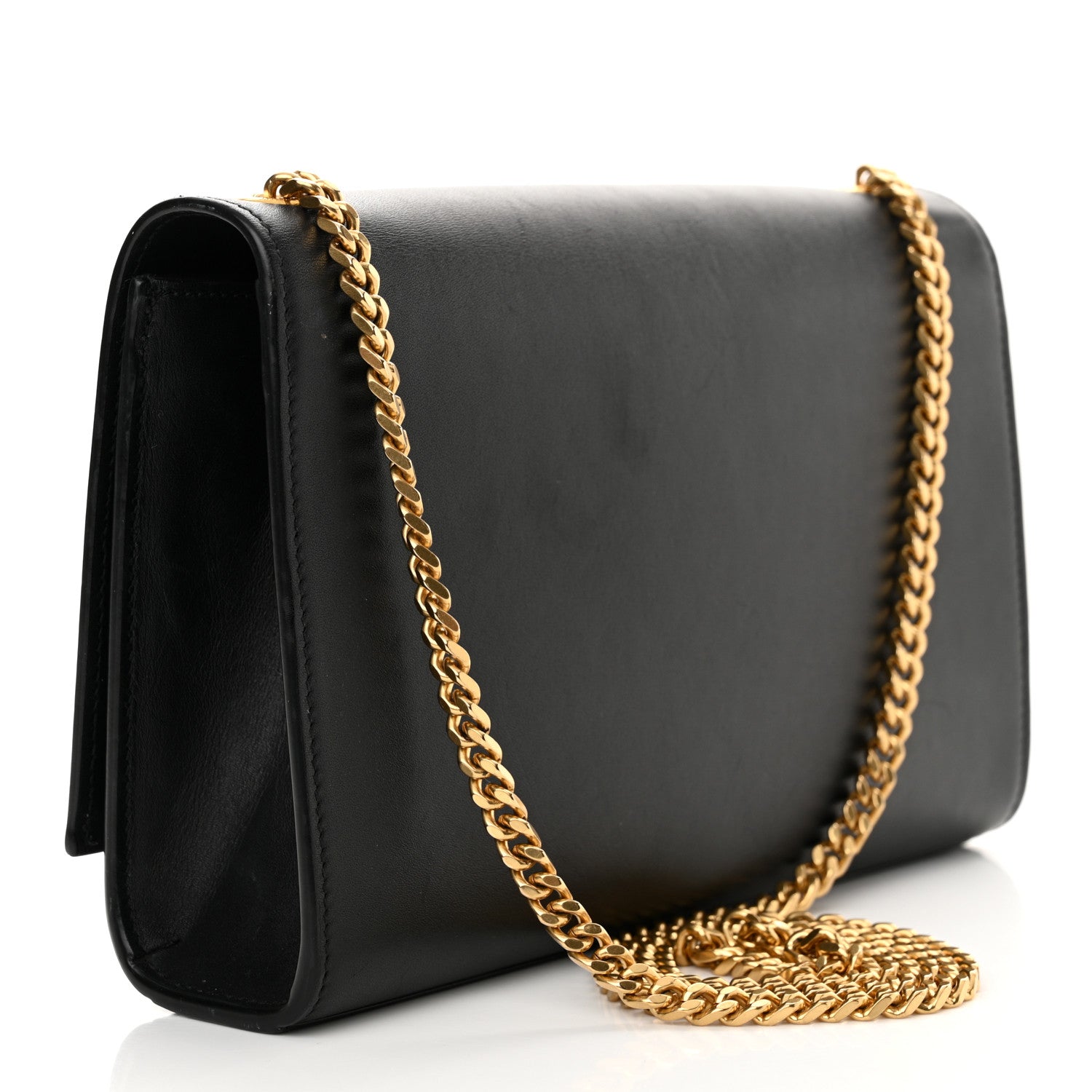 Saint Laurent Smooth Calfskin Medium Classic Monogram Kate Tassel Satchel Black 3 of 15