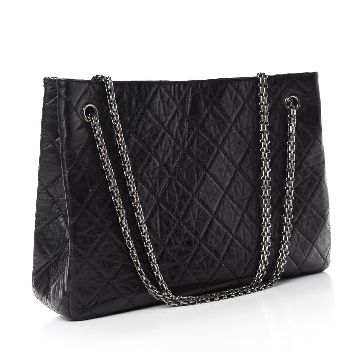 Chanel Aged Calfskin Reissue 2.55 Tote Black 3 of 13