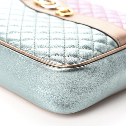 Gucci Laminated Nappa Trapuntata Small Zumi Shoulder Bag Rosa Lago Rame 7 of 10