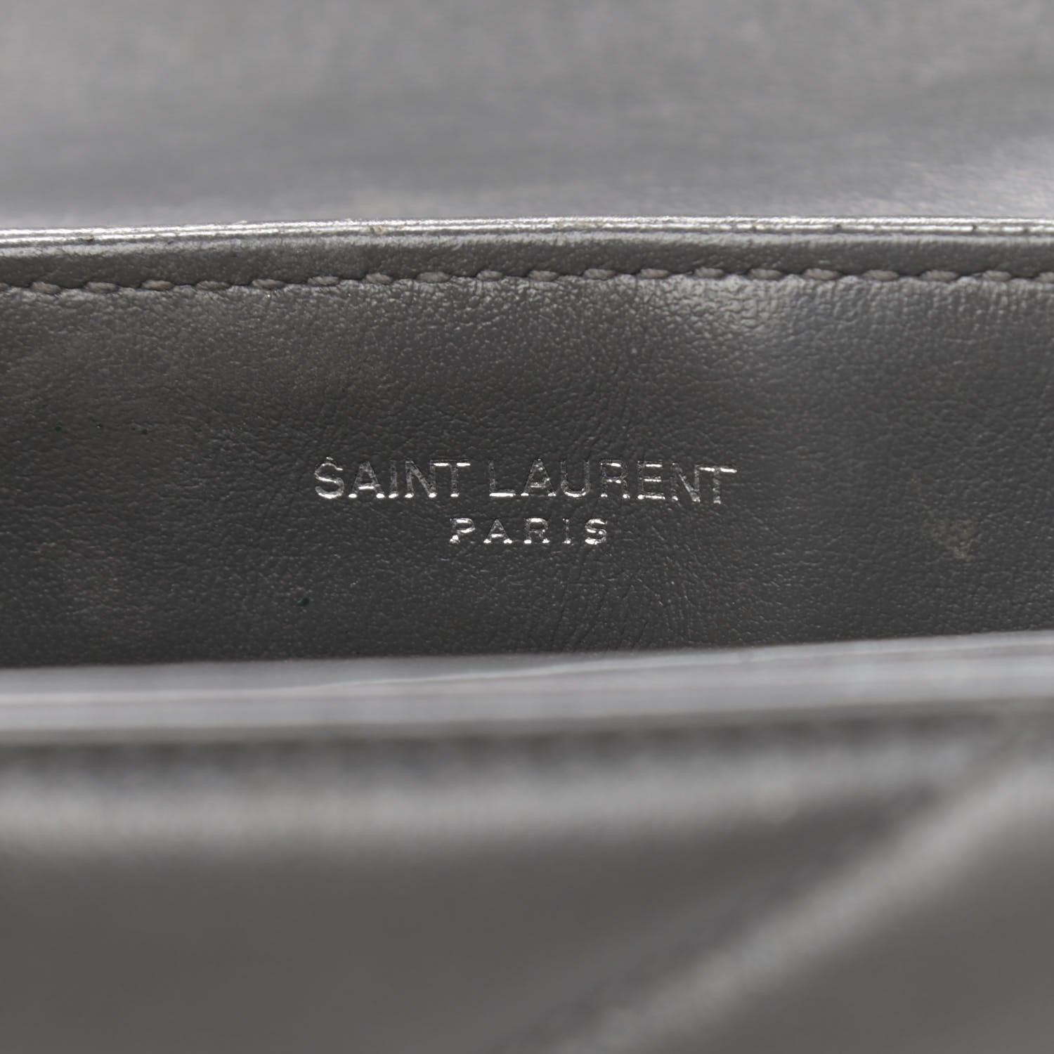Saint Laurent Calfskin Y Quilted Monogram Toy Loulou Crossbody Bag Storm 5 of 15
