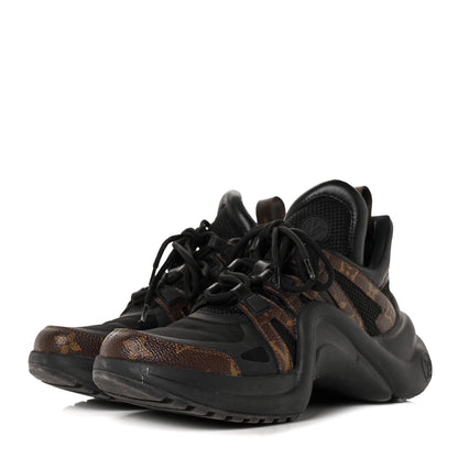 Louis Vuitton Calfskin Patent Monogram LV Archlight Sneakers 37 Black 3 of 6