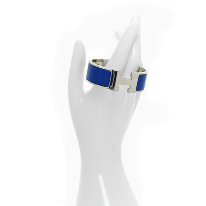 Hermes Enamel Wide Clic Clac H Bracelet PM Bleu Royal 2 of 6