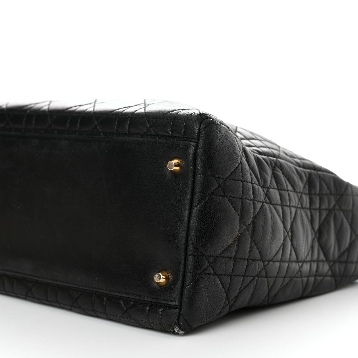 Christian Dior Lambskin Cannage Medium Lady Dior Black 10 of 15