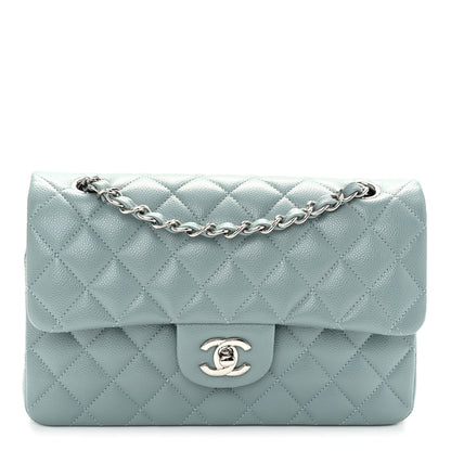 Chanel Caviar Quilted Small Double Flap Blue 1 of 10