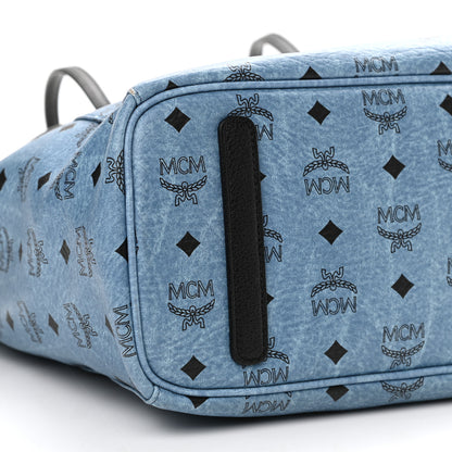 MCM Visetos Medium Project Reversible Shopper Tote Munich Blue 14 of 17