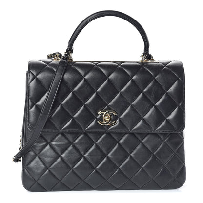 Chanel Lambskin Quilted Large Trendy CC Dual Handle Flap Bag Black 1 of 10